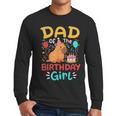 Dad Of The Birthday Girl Kids Cute Capybara Bday Family Men Long Sleeve T-Shirt
