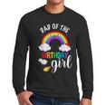 Dad Of The Birthday Girl Rainbow B-Day Matching Family Men Long Sleeve T-Shirt