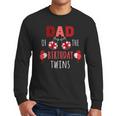 Dad Of The Birthday Twins Ladybug Birthday Family Matching Men Long Sleeve T-Shirt