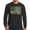 Dad Of Girls Outnumbered US Flag Father's Day Daughter Dad Men Long Sleeve T-Shirt