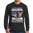 Dad Grandpa Veteran Nothing Scares Patriotic Veterans Day Men Long Sleeve T-Shirt