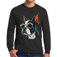 Dad Mom Cool Dog Sunglasses Boston Terrier Men Long Sleeve T-Shirt
