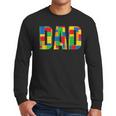 Dad Parent Brick Master Builder Building Blocks Set FamilyMen Long Sleeve T-Shirt Dad Parent Brick Master Builder Building Blocks Set FamilyMen Long Sleeve T-Shirt