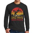 Dad Pays Mom Prays Dirt Bike Retro Motocross Boys Kids Men Long Sleeve T-Shirt