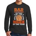 Dad Of Rookie 1st Basketball Bday Theme Matching Men Long Sleeve T-Shirt
