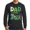 Dad Of The Three Rex Birthday Dinosaur Family Matching Men Long Sleeve T-Shirt