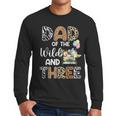 Dad Of The Wild And Three 3 Birthday Zoo Theme Safari Jungle Men Long Sleeve T-Shirt