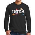 Dada Of The Birthday Boy Space Astronaut 1st Birthday Family Men Long Sleeve T-Shirt