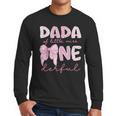 Dada Of Little Miss Onederful First Birthday Girl Bow Men Long Sleeve T-Shirt