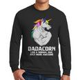 Dadacorn Muscle Dad Unicorn Fathers Day Men Long Sleeve T-Shirt