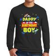 Daddy Of The Birthday Astronaut Boy Outer Space Theme Party Men Long Sleeve T-Shirt