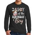 Daddy Of The Birthday Boy Cow Farm 1St Birthday Boy Men Long Sleeve T-Shirt