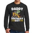 Daddy Of The Birthday Boy Dinosaur Construction Worker Truck Men Long Sleeve T-Shirt