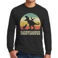Daddy Dinosaur Daddysaurus 2 Kids For Dad Men Long Sleeve T-Shirt