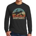 Daddy Dinosaur Daddysaurus 3 Three Kids Xmas Men Long Sleeve T-Shirt