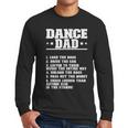 Dancer Dad Dancing Father Of A Dancer Dad Men Long Sleeve T-Shirt