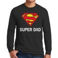 DC Comics Superman Father's Day Super Dad Logo Men Long Sleeve T-Shirt