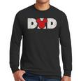 Disney Mickey And Friends Dad Mickey Distressed Text Logo Men Long Sleeve T-Shirt