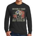 Doodle Dad Goldendoodle Regular Dad But Cooler American Flag Men Long Sleeve T-Shirt