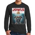 Drooling Boxer Jowls Fawn Dog Mom Dog Dad Burger Men Long Sleeve T-Shirt