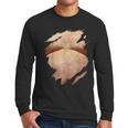 Fat Hairy Guy Big Stomach & Man Boobs Fat Dad BOD Men Long Sleeve T-Shirt