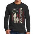 Father's Day Baseball Papa USA Flag Dad Men Baseball Men Long Sleeve T-Shirt