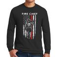 Fire Chief American Flag Gifts For Fire Chief Dad Grandpa Men Long Sleeve T-Shirt