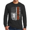 Football Kicker Dad Of A Football Kicker Father US Flag Men Long Sleeve T-Shirt
