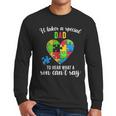 Fun Heart Puzzle Shirts Dad Autism Awareness Family Support Men Long Sleeve T-Shirt