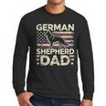 German Shepherd Dad Shirt American Flag German Shepherds Men Long Sleeve T-Shirt