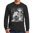 Goldendoodle Alien UFO Taking a Selfie Dog Mom Dad Men Long Sleeve T-Shirt