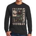 Grandpa Veteran Fathers Day Dad Veteran Camo American Flag Men Long Sleeve T-Shirt Grandpa Veteran Fathers Day Dad Veteran Camo American Flag Men Long Sleeve T-Shirt