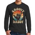 Groovy Daddy 70s Aesthetic Nostalgia 1970's Retro Groovy Dad Men Long Sleeve T-Shirt