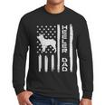 Heeler Dad Flag Vintage Blue Red Cattle Dog Patriot Men Men Long Sleeve T-Shirt