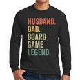 Husband Dad Board Game Night Legend Father Vintage Men Long Sleeve T-Shirt