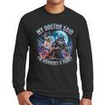 I'm A Beast Alpha Man Alpha Wolves Jokes Dad Papa Alpha Wolf Men Long Sleeve T-Shirt
