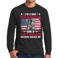 I'm A Dad Grandpa And Veteran Papa Grandpa Fathers Day Men Men Long Sleeve T-Shirt