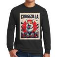Japanese Art Corgi Dog Mom Dad Men Long Sleeve T-Shirt