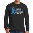 June Is Men’s Health Awareness Month Ribbon For Dad Grandpa Men Long Sleeve T-Shirt