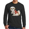 I Love Dad Tattoo Shih Tzu Dad Father's Day Men Long Sleeve T-Shirt
