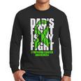 Lymphoma Cancer Awareness Lime Green Ribbon Dad's Fight Men Long Sleeve T-Shirt