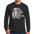 Man Of God Husband Daddy Protector Hero Lion Father's Day Men Long Sleeve T-Shirt