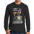 Mardi Gras Skeleton Cant Hold My Carnival Team Dad Men Men Long Sleeve T-Shirt