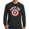 Marvel Father's Day Super Dad Captain America Shield Men Long Sleeve T-Shirt