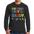 Master Builder Birthday Boy's Daddy Building Bricks Blocks Men Long Sleeve T-Shirt