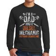 For Men Father's Day Halloween Diesel Mechanic Dad Men Long Sleeve T-Shirt
