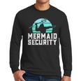 Mermaid Security Shirt Boys Swimmer Dad Merdad Trident Men Long Sleeve T-Shirt