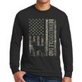 Mini Bernedoodle Dad Camo USA Flag DESIGN ON BACK Men Long Sleeve T-Shirt
