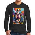 Mom & Dad Of a Basshole Basset Hound With Glasses -Adults Short Sleeve Men Long Sleeve T-Shirt