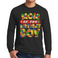 Mom And Dad Birthday Boy Building Bricks Family Party Decor Men Long Sleeve T-Shirt